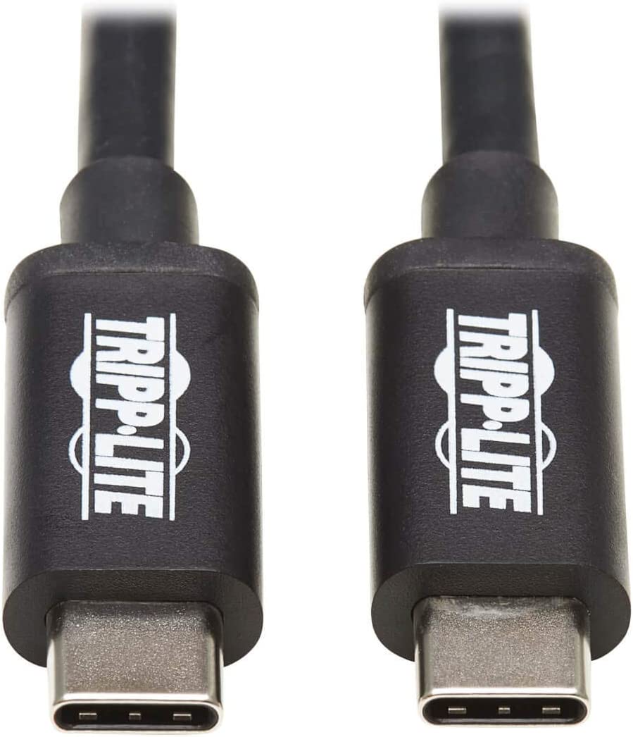 Tripp Lite Thunderbolt 3 Cable 20 Gbps Passive 5A 100W PD 4K USB C M/M 2M (MTB3-02M-5A-B)