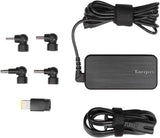 Targus 65W AC Ultra-Slim Universal Laptop Charger with 6-Foot Cable, Includes 5 Power Tips Compatible with Major Brands: Acer, ASUS, HP, Compaq, Lenovo, Samsung (APA92US)