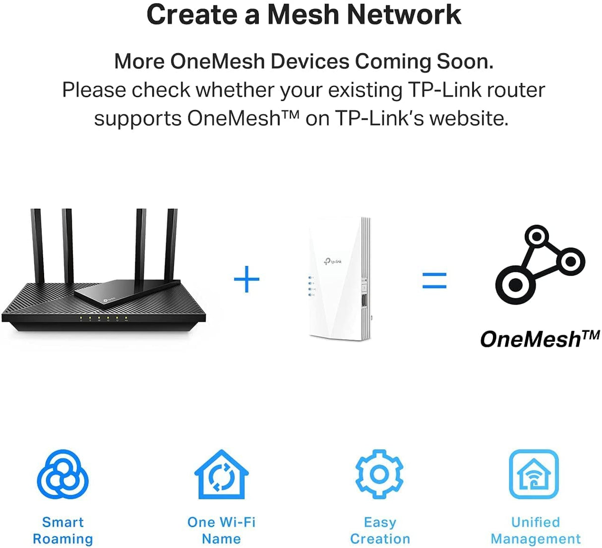 TP-Link AX1500 WiFi Extender Internet Booster(RE500X), WiFi 6 Range Extender Covers up to 1500 sq.ft and 25 Devices,Dual Band, AP Mode w/Gigabit Port, APP Setup, OneMesh Compatible AX1500 WiFi 6 Extender(Newer)