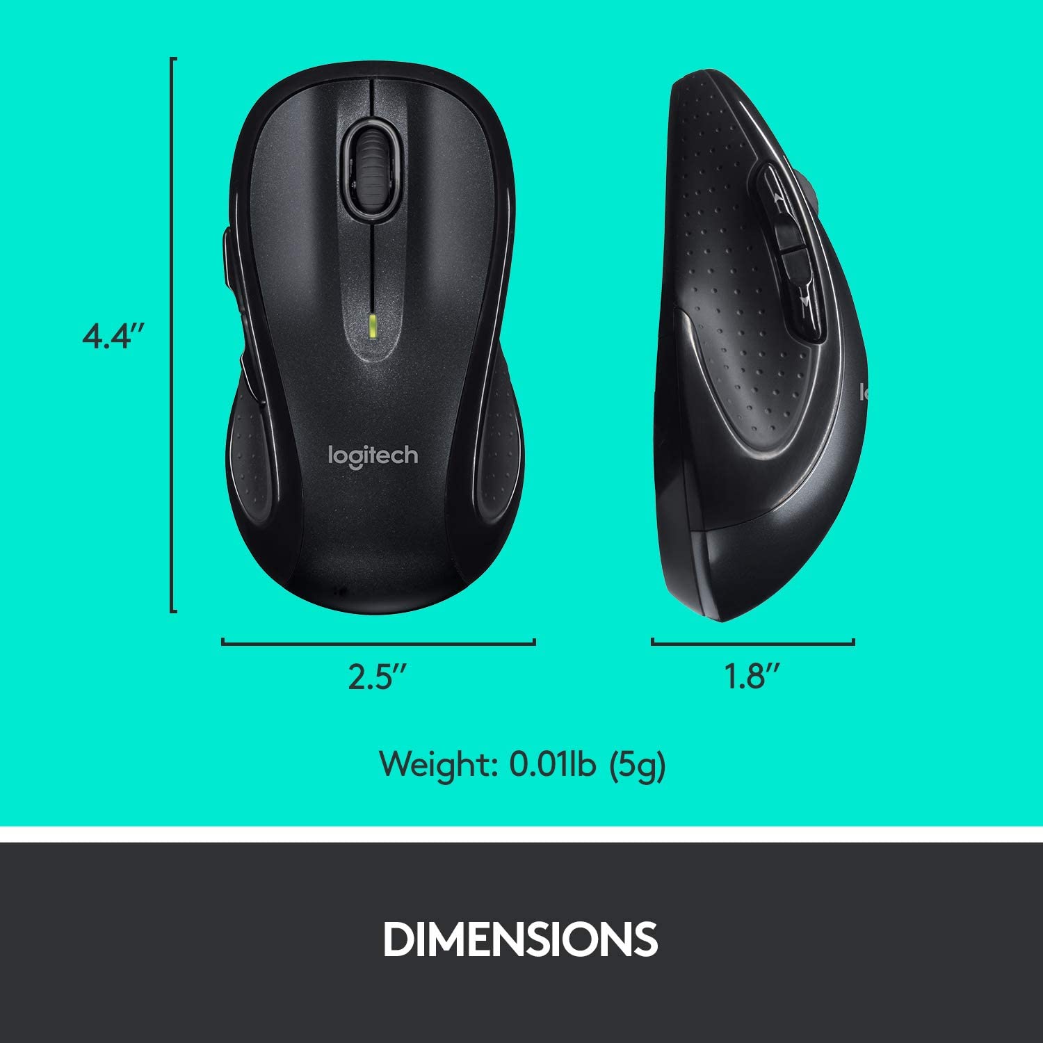 Logitech M510 Wireless Computer Mouse – Comfortable Shape with USB