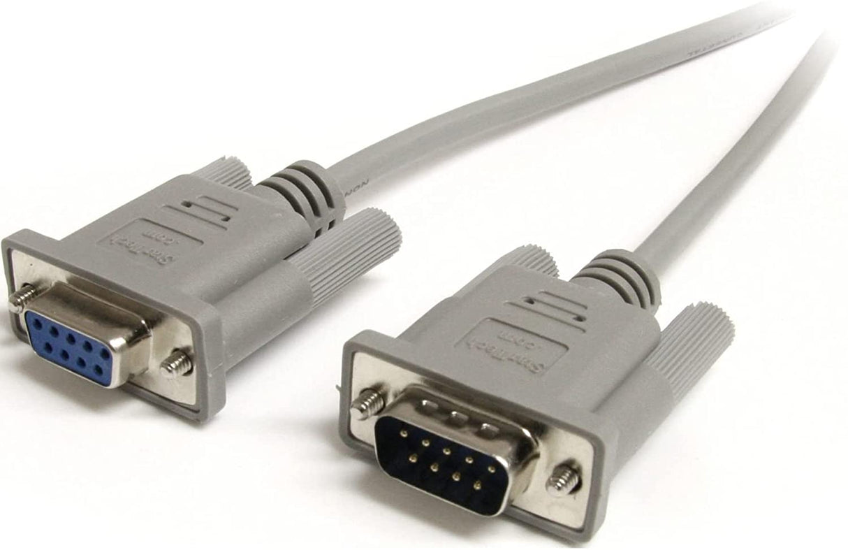 StarTech.com 6ft Straight Through Serial Cable - DB9 M/F (MXT100) Gray - M/F Gray - M/F 6 ft / 2m