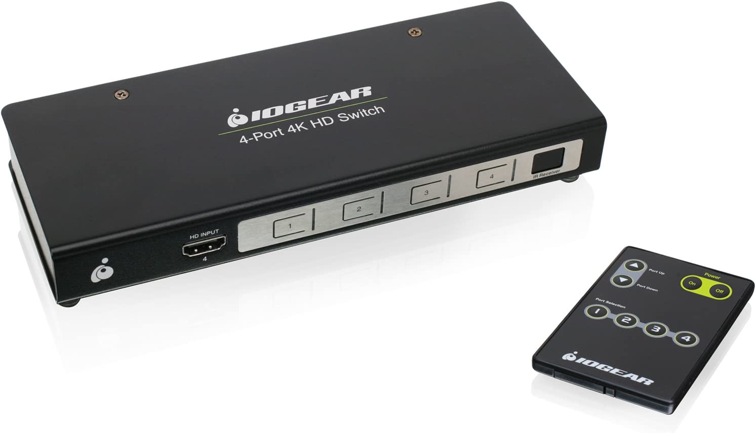 IOGEAR HDMI 4 Port Switch - 4K @ 60Hz - 4 In x 1 Out - True HD and