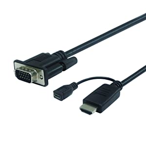 VisionTek HDMI to VGA (M/M) Cable - 6 feet, Supports 1080p @60hz (901218)