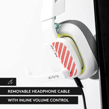 Astro gaming Astro A10 Gaming Headset Gen 2 Wired Headset - Over-Ear Gaming Headphones with flip-to-Mute Microphone, 32 mm Drivers, for Playstation 5/ 4, Nintendo Switch, PC, Mac - White White Gen 2 Playstation/PC Headset Only