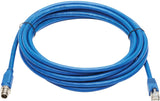 Tripp Lite M12 X-Code Cat6a Shielded Ethernet Cable, M12/RJ45 Cable, 10G F/UTP CMR-LP (M/M), IP68, 60W Power Over Ethernet, Blue, 32.8 Feet / 10 Meters, (NM12-6A2-10M-BL) M12 to RJ45 32.8 ft / 10M