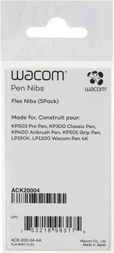 Wacom ACK20004 Bamboo Flex Nib Set for ctl, cth, cte, MTE, Intuos4, 5-Pack