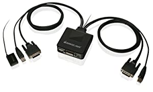 IOGEAR 2-Port DVI and DisplayPort Cable KVM Kit, GCS922DPKIT