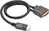 Tripp Lite DisplayPort to DVI Active Cable Adapter, DP 1.2 with Latches, DP to DVI (M/M), DP2DVI, 1080p, 3 ft. (P581-003-V2) 3 ft. DP 1.2 Active Adapter