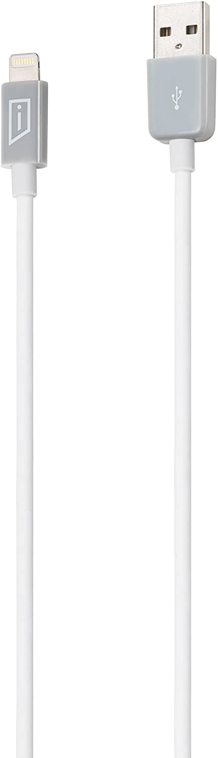 iStore Apple Certified Lightning Sync/Charge Cable, 3.3 Feet, White Grey (ACC96105CAI), White/Gray