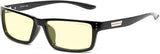 GUNNAR Optiks RIO-00101 Riot Computer Glasses, Block Blue Light, Anti-Glare, Minimize Digital Eye Strain, Prevent Headaches, Reduce Eye Fatigue and Sleep Better, Onyx/Amber
