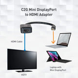 C2g/ cables to go C2G 54313 Mini DisplayPort Male to HDMI Female Adapter Converter, TAA Compliant, Black (8 Inches)