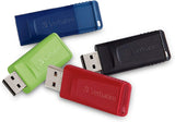 Verbatim 16GB Store 'n' Go USB Flash Drive - USB 2.0-4pk, Black/Blue/Green/red 16 GB 4 Pack