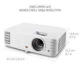 ViewSonic PG706WU 4000 Lumens WUXGA Projector with RJ45 LAN Control Vertical Keystoning and Optical Zoom for Home and Office