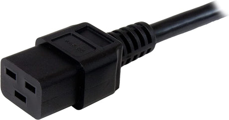 StarTech.com 3ft (1m) Heavy Duty Power Cord, NEMA 5-15P to C19 AC Power Cord, 15A 125V, 14AWG, Computer Power Cord, Heavy Gauge Power Cable for PDUs and Network Equipment, UL Listed (PXT515C19143) 3 ft / 1m 14 AWG