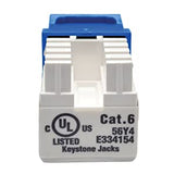 Tripp Lite N238-001-BL CAT-6/CAT-5E 110-Style Punch-Down Keystone Jack (Blue)