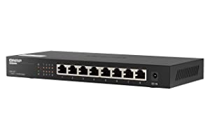 QNAP 8-Port 2.5GbE Plug &amp; Play unmanaged Network Switch (QSW-1108-8T-US) 8-Port QSW-1108-8T