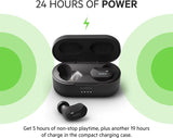 Belkin SoundForm True Wireless Earbuds, Bluetooth Headphones with Microphone, Touch Controls, IPX5 Sweat &amp; Splash Resistant for iPhone 12, Pro, Max, Mini and Galaxy with Charging Case (Black) Classic Black
