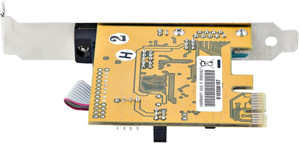 StarTech.com 2-Port PCI Express Serial Interface Card, Dual Port PCIe to RS232 (DB9) Serial Card, 16C1050 UART, Standard/Low Profile Brackets, COM Retention, for Windows/Linux (21050-PC-SERIAL-CARD)