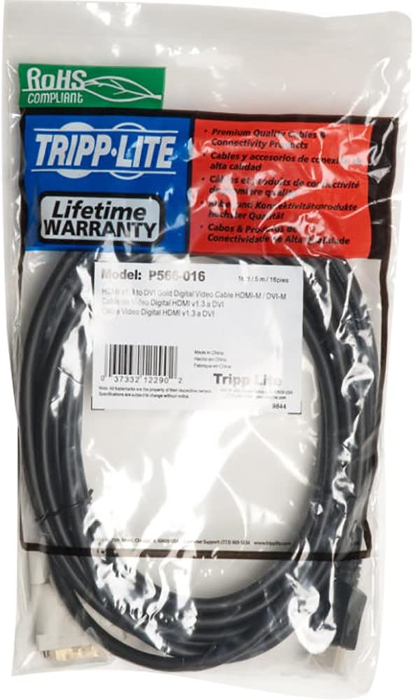 Tripp Lite HDMI to Dvi Cable, Digital Monitor Adapter (HDMI to D M/M) 16-Feet(P566-016)