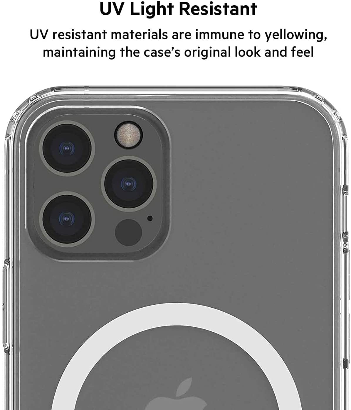 Belkin MagSafe Compatible iPhone 12 Mini Case with Antimicrobial Treated Coating, Built in Magnets and Raised Edge Bumper for Camera Protection