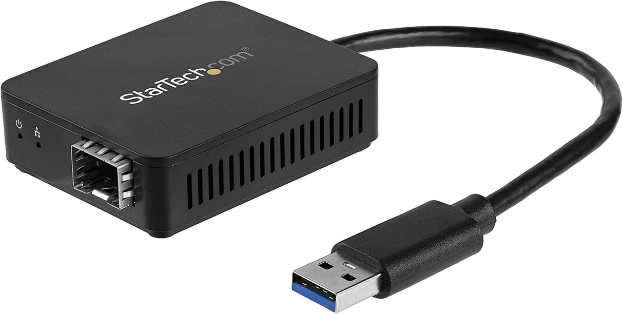 StarTech.com USB 3.0 to Fiber Optic Converter - Compact USB to Open SFP Adapter - USB to Gigabit Network Adapter - USB 3.0 Fiber Adapter Multi Mode(MMF)/Single Mode Fiber(SMF) Compatible (US1GA30SFP) Open SFP / USB A