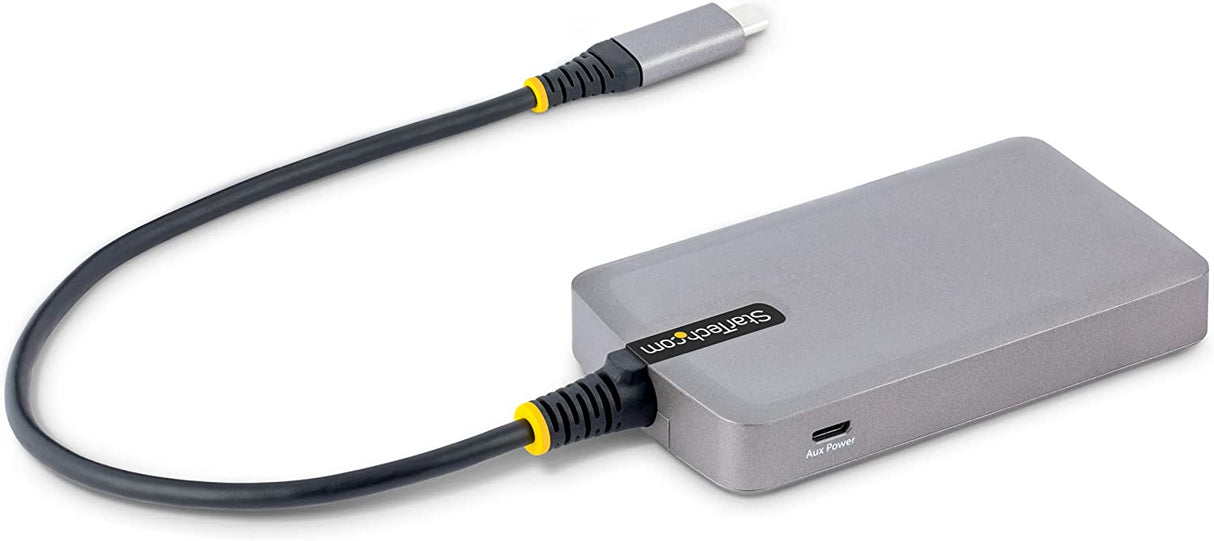 StarTech.com 3-Port USB-C Hub with Ethernet - 3X USB-A Ports, Gigabit Ethernet RJ45, USB 3.0 5Gbps, Bus-Powered, 1ft/30cm Long Cable - Portable Laptop USB Type-C Hub Adapter w/GbE (5G3AGBB-USB-C-HUB)