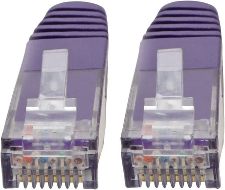 Tripp Lite N200-015-PU Cat6 Cat5e Gigabit Molded Patch Cable RJ45mm 550MHz Purple 15' 15' 15 ft. Purple