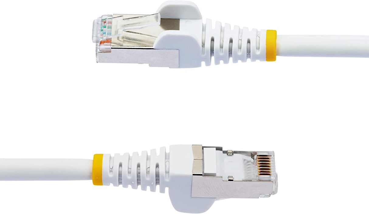 StarTech.com 30ft CAT6a Ethernet Cable - Low Smoke Zero Halogen (LSZH) - 10 Gigabit 500MHz 100W PoE RJ45 S/FTP White Network Patch Cord Snagless w/Strain Relief (NLWH-30F-CAT6A-PATCH)