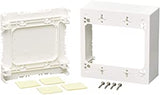 Tripp Lite Double Gang Surface Mount, 2-Gang Back Box Wall Plate, Adaptable Junction Box, TAA, White (N080-SMB2-WH)