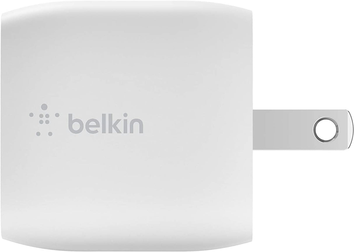 Belkin USB-PD GaN Charger 30W(USB-C Fast Charger for iPhone,MacBook Air,iPad Pro,Pixel, Galaxy, More) iPhone Fast Charger, USB-C Power Delivery with 1M(3.3ft) PVC USB-C to Lightning Cable (WCH001dq) Includes PVC USB-C to Lightning Cable