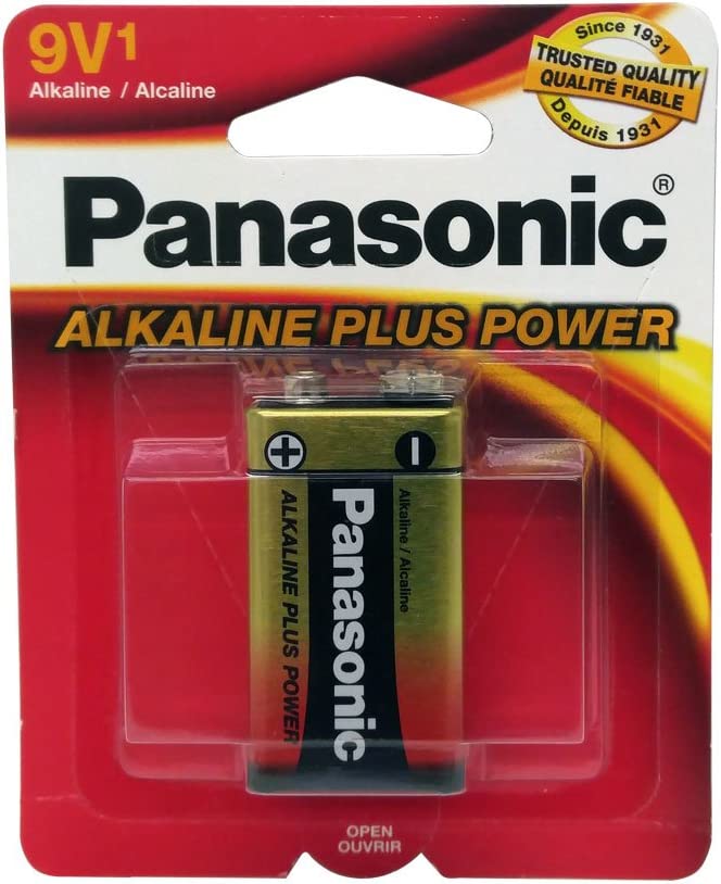 Panasonic Alkaline Plus Batteries, 9 Volt