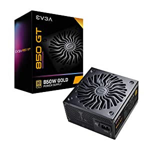 EVGA SuperNOVA 850 GT, 80 Plus Gold 850W, Fully Modular, Auto Eco Mode with FDB Fan, 7 Year Warranty, Includes Power ON Self Tester, Compact 150mm Size, Power Supply 220-GT-0850-Y1 GT 850W