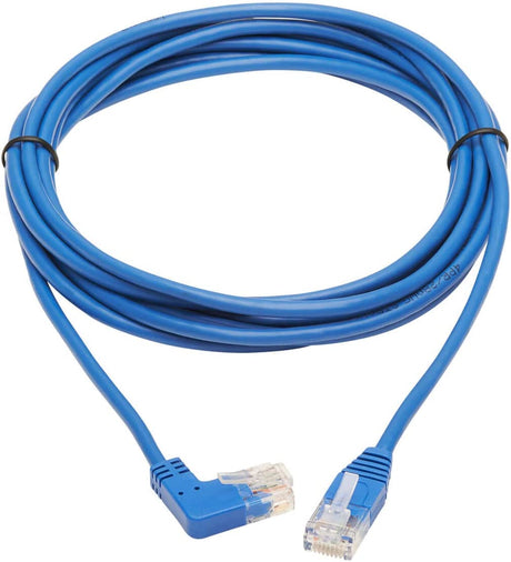 Tripp Lite Right Angle Cat6 Ethernet Cable, Gigabit Molded Slim UTP Network Patch Cable, Blue, 10 ft. (N204-S10-BL-RA) Right Angle 10-ft.