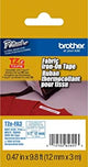 Brother Genuine P-touch TZE-FA3 Tape, 1/2" (0.47") Wide Fabric Iron-On Tape, Navy Blue on White, Can be Ironed onto Virtually Any Cotton Item, 0.47" x 9.8' (12mm x 3M), Single-Pack, TZEFA3 Navy Blue on White Fabric Tape