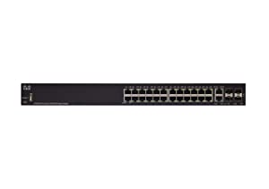 Cisco SF250-24P Smart Switch, 24 Fast Ethernet Ports, 185W PoE, 4 Gigabit Ethernet (GbE) Ports, Limited Lifetime Protection (SF250-24P-K9-NA)