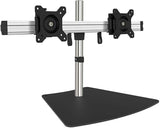 SIIG Premium Aluminum Dual Monitor Stand - 2 Monitors 13" to 27" Up To 17.6 lbs VESA 75 and 100 (CE-MT2011-S1) Dual Mount Free Stand