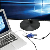 Tripp Lite USB C to VGA Multiport Video Adapter Converter 1080p w/ USB-A Hub, &amp; USB-C PD Charging, Thunderbolt 3 Compatible, USB Type C, USB-C, USB Type-C (U444-06N-VU-C) VGA, Charging Port + Hub