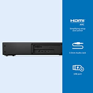 Philips B5706 2.1-Channel Soundbar with Built-in Subwoofer, Stadium EQ Mode