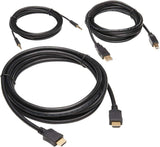 TRIPP LITE HDMI KVM Cable Kit, 4K HDMI, USB 2.0, 3.5 mm Audio Jack, 3 in 1 KVM Cable Set (M/M), 10 ft. (P782-010-HA)