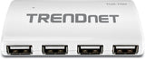 TRENDnet USB 2.0 7-Port High Speed Hub, 5V/2A Power Adapter, Up to 480 Mbps USB 2.0 Connection Speeds, 10 Watts Total Power, Compatible with Windows, Mac, and Linux, White, TU2-700 7 Port USB 2.0