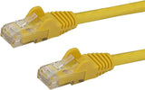StarTech.com 7ft CAT6 Ethernet Cable - Yellow CAT 6 Gigabit Ethernet Wire -650MHz 100W PoE RJ45 UTP Network/Patch Cord Snagless w/Strain Relief Fluke Tested/Wiring is UL Certified/TIA (N6PATCH7YL) Yellow 7 ft / 2.1 m 1 Pack