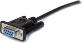 StarTech.com DB9 RS232 Serial Extension Male to Female Cable, 3m, Black (MXT1003MBK) 10 ft/3 m Black