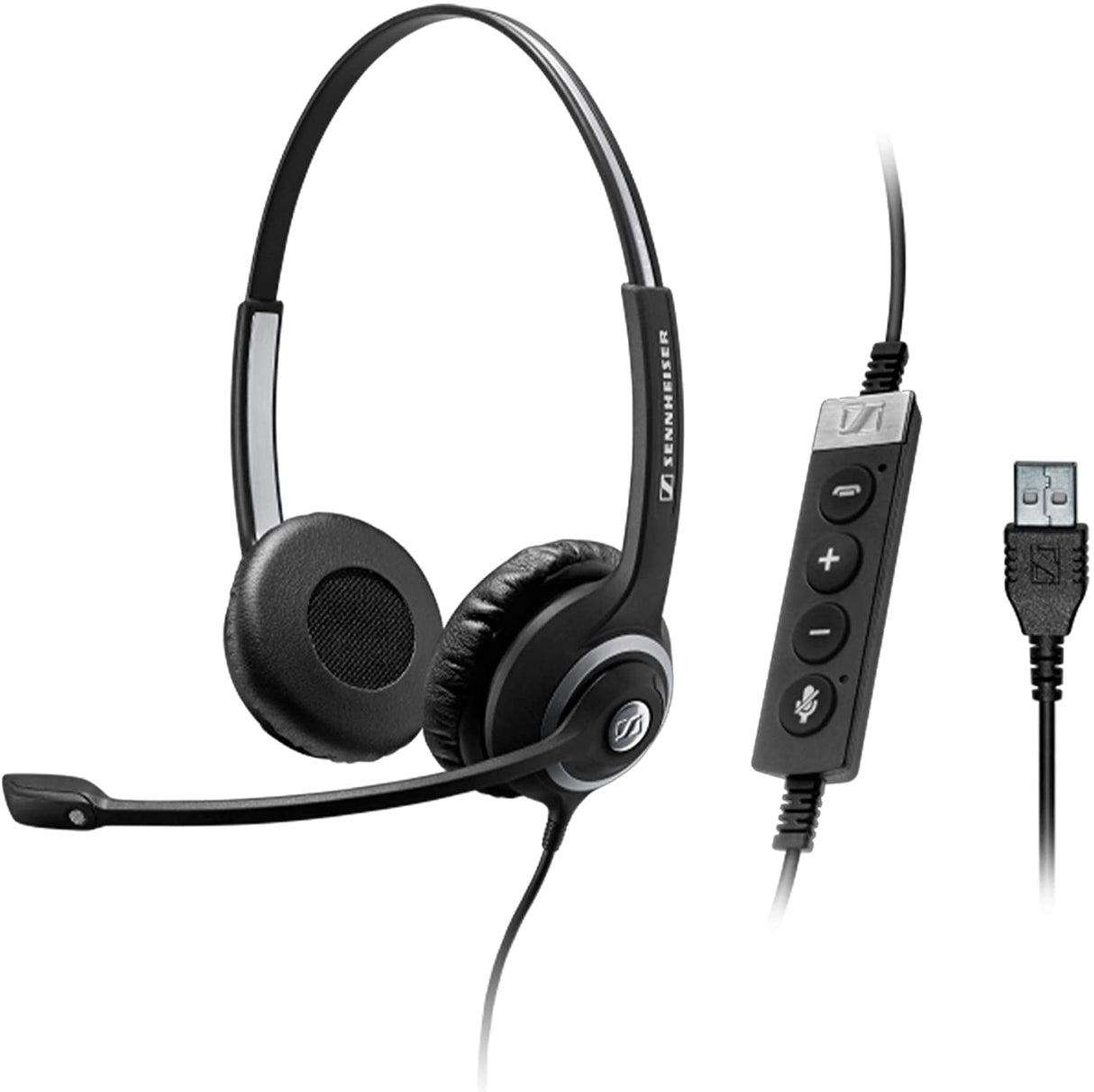 Sennheiser SC 260 USB MS II (506483) - Single-Sided Business Headset | For Skype for Business, Softphone, and PC | with HD Sound, Noise-Cancelling Microphone (Black)