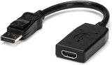 StarTech.com DisplayPort to HDMI Adapter - DP to HDMI Adapter/Video Converter - 1080p - VESA Certified - DP to HDMI Monitor/Display/Projector Adapter Dongle - Passive - Latching DP Connector (DP2HDMI) 5 inches Single