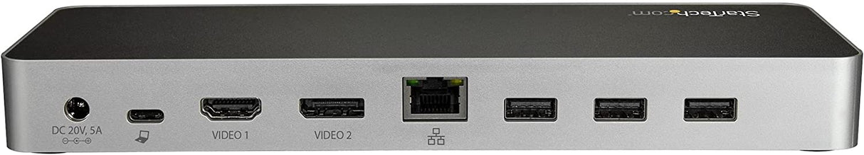 StarTech.com USB C Dock - Dual Monitor HDMI &amp; DisplayPort 4K 30Hz - USB Type-C Laptop Docking Station 60W Power Delivery, SD, 4-Port USB-A 3.0 Hub, GbE, Audio - Thunderbolt 3 Compatible (DK30CHDDPPD)