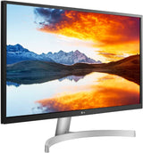 LG UHD 27-Inch Computer Monitor 27UL500-W, IPS Display with AMD FreeSync and HDR10 Compatibility, White 27 inch UHD Tilt