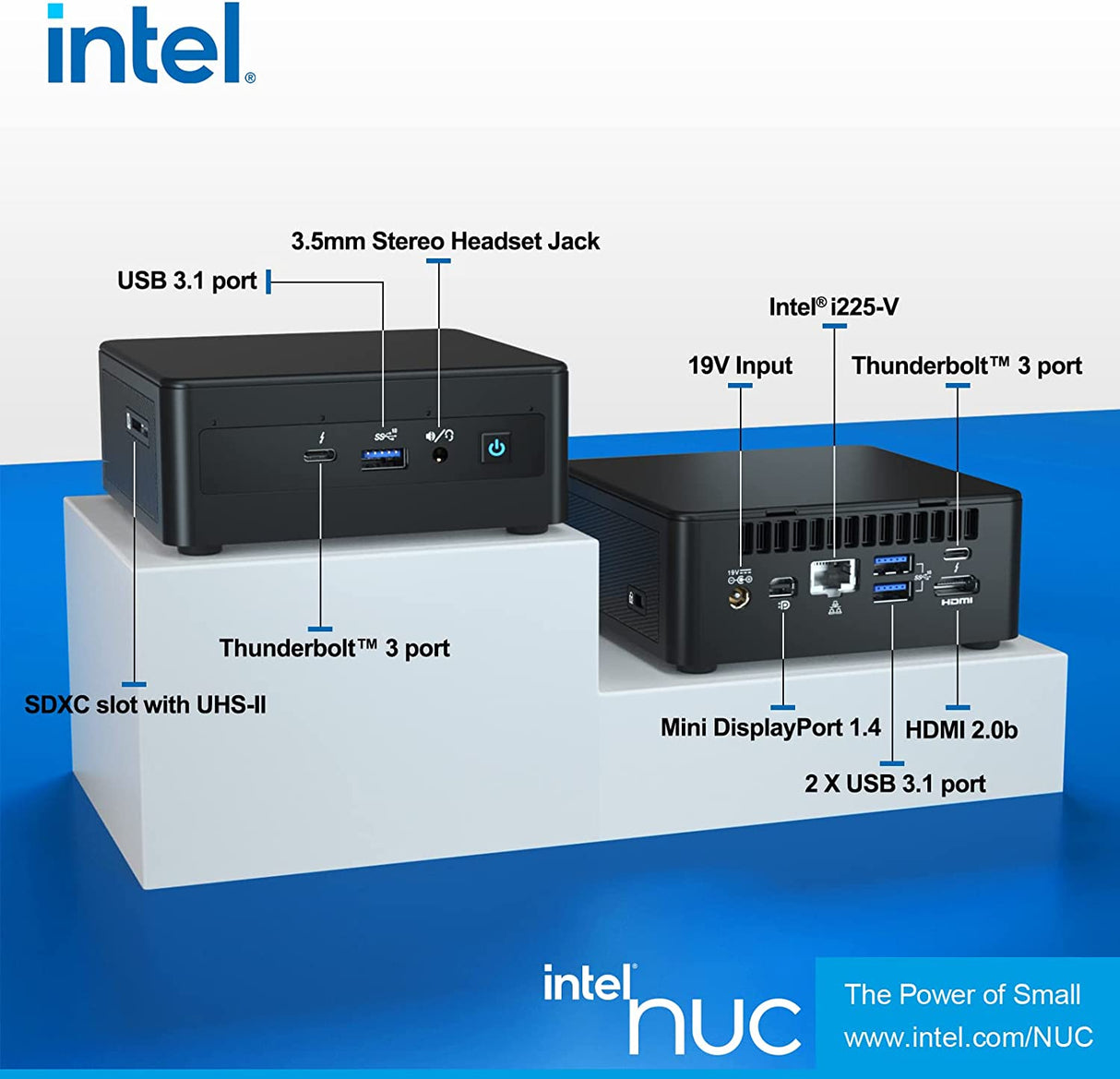 Intel NUC 11, NUC11PAHi5 Canyon Mini PC Desktop, Win 10 Pro Mini Computer, Intel Core i5-1135G7 Processor, 4Core,8MB Cache, 28W Intel Iris Xe Graphics, WiFi6, Thunderbolt 3 (16GB RAM+256GB PCIe SSD) NUC11PAHi5 16GB+256GB