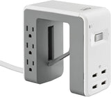 APC Desk Mount Power Station PE6U4W, U-Shaped Surge Protector with USB Ports (4), Desk Clamp, 6 Outlet, 1080 Joules White 4 USB Charging Ports (Type A only) Outlet