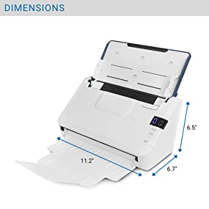 Visioneer Xerox D35 Scanner, USB Office Document Scanner for PC and Mac, 45 PPM, Automatic Document Feeder (ADF), White