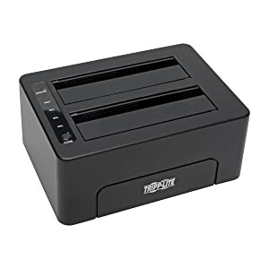 Tripp Lite USB 3.0 SuperSpeed to Dual SATA External Hard Drive Docking Station with Cloning for 2.5in or 3.5in HDD(U339-002) 2.5"/3.5" HDD Dual